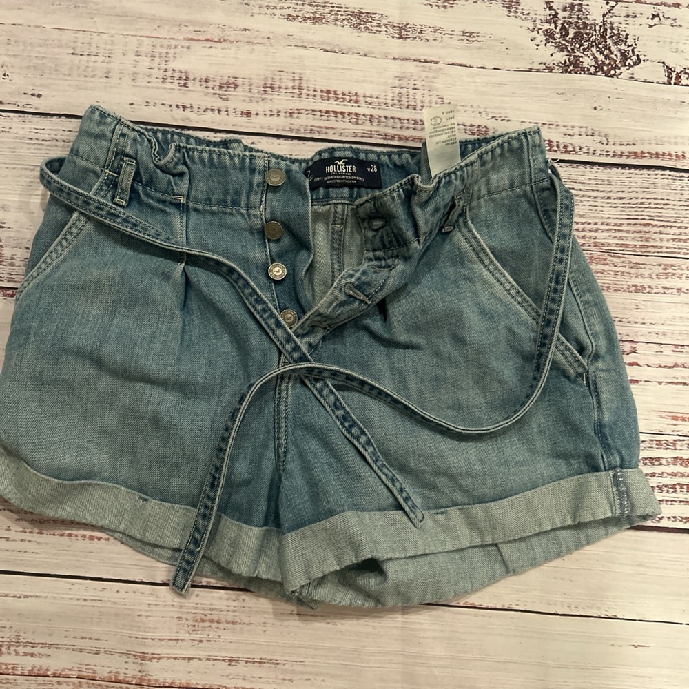 Hollister Women's Light Blue Jean Shorts
